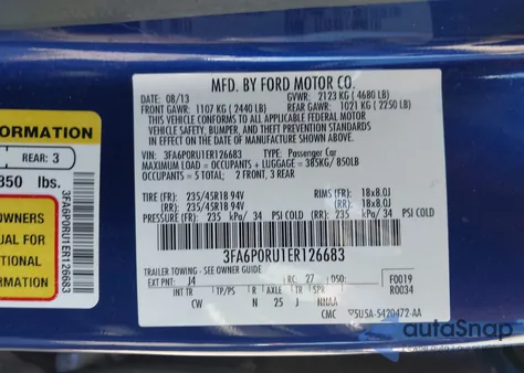 2014 Ford Fusion Hybrid Titanium из США, поврежденный, VIN 3FA6P0RU1ER126683